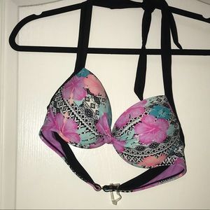 Flower Pattern Push-up bathing suit